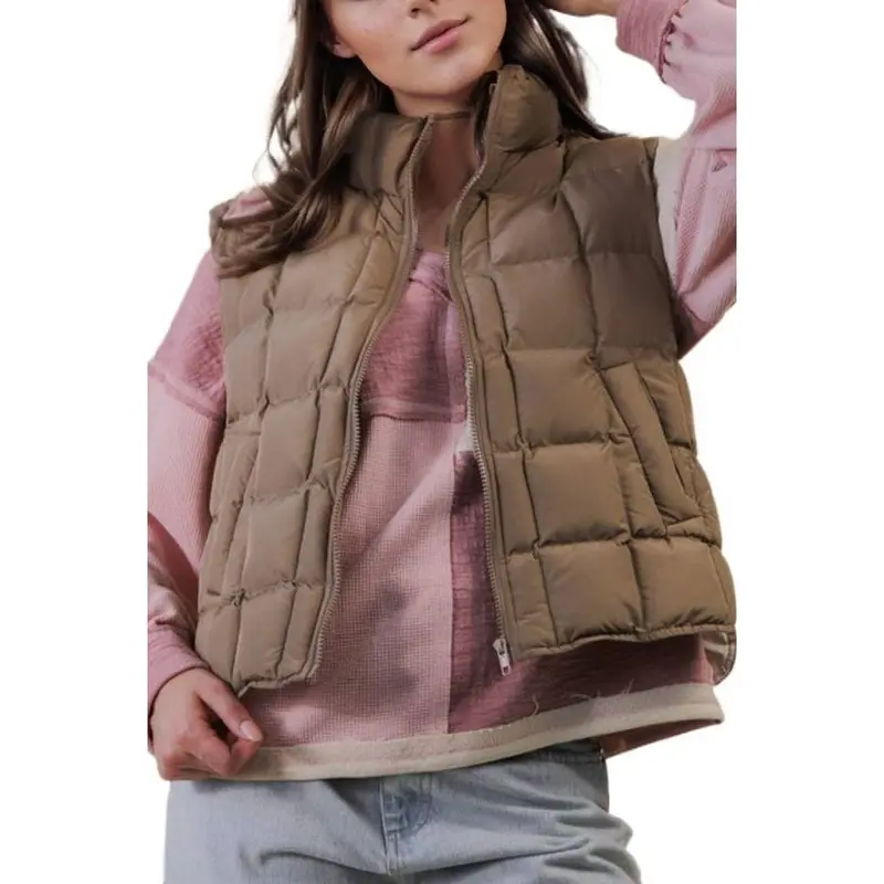 Solid-Color Puffer Vest – Lightweight Thermal Layer