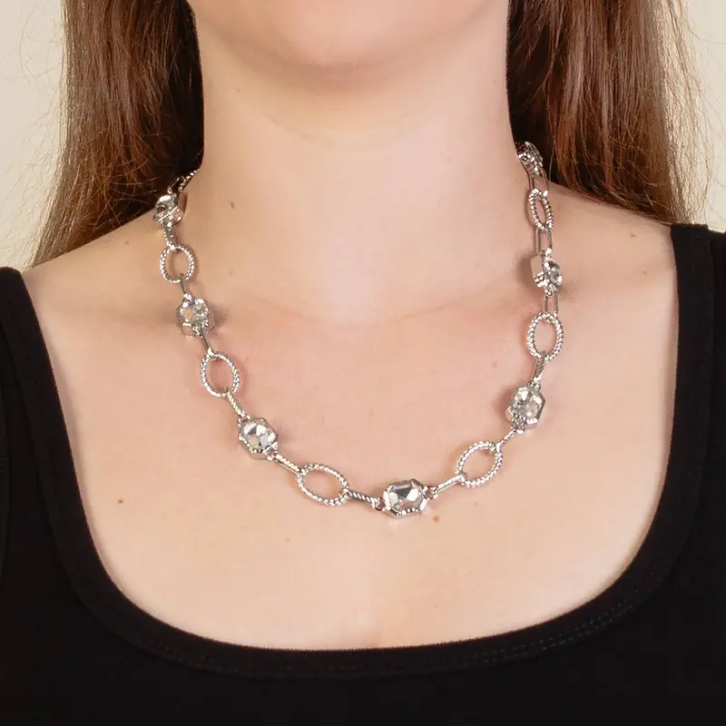 Sparkling Crystal Pendant Necklace
