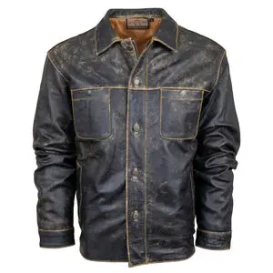 STS Jesse James Vintage-Style Leather Motorcycle Jacket – STS6566