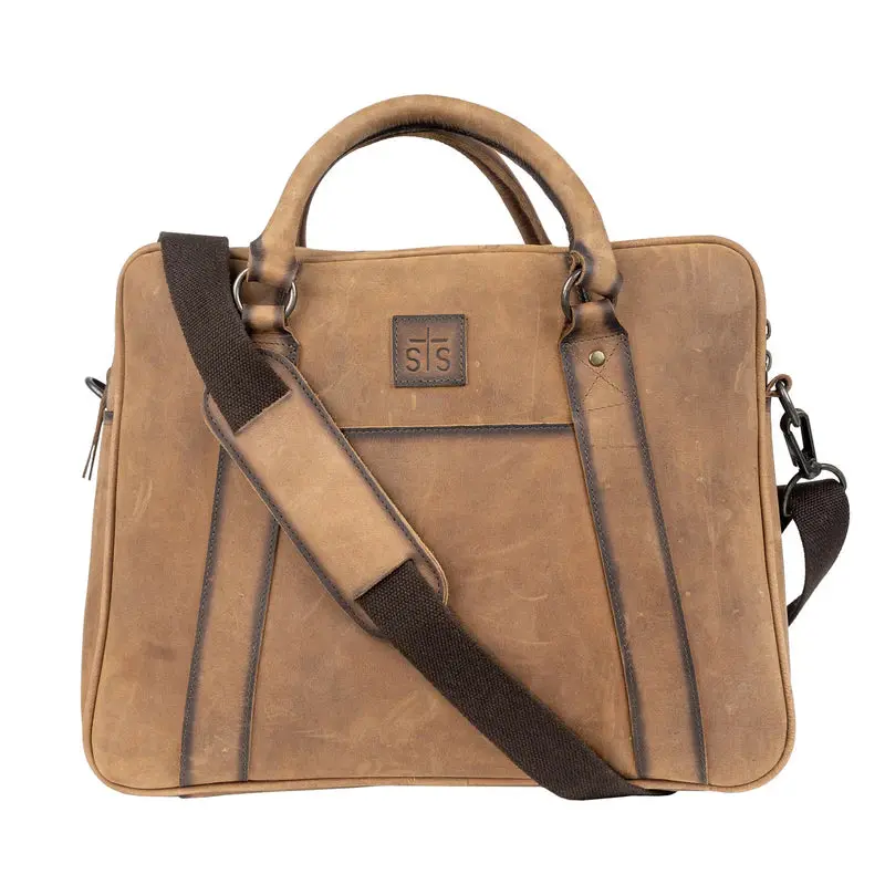 STS Professional Leather Briefcase – Structured Carryall for Work – STS Foreman