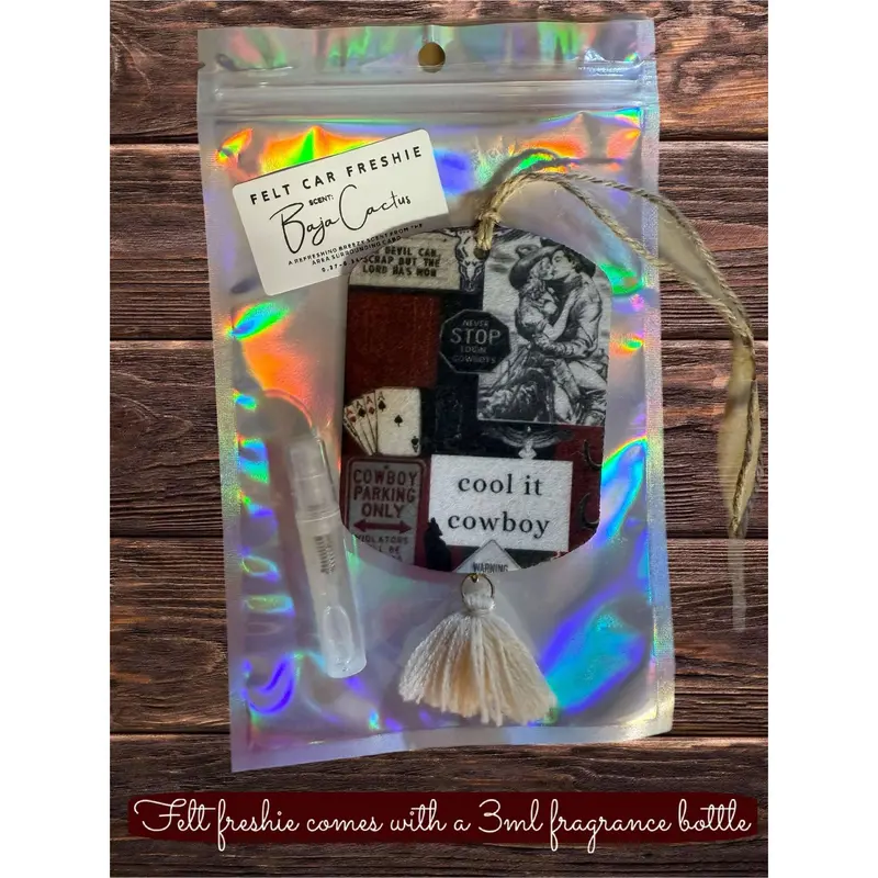 The Prickly Five ‘Cool It Cowboy’ Felt Air Freshener