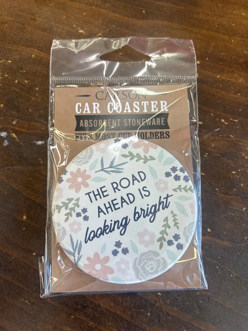 The Road Ahead Inspirational Car Coaster