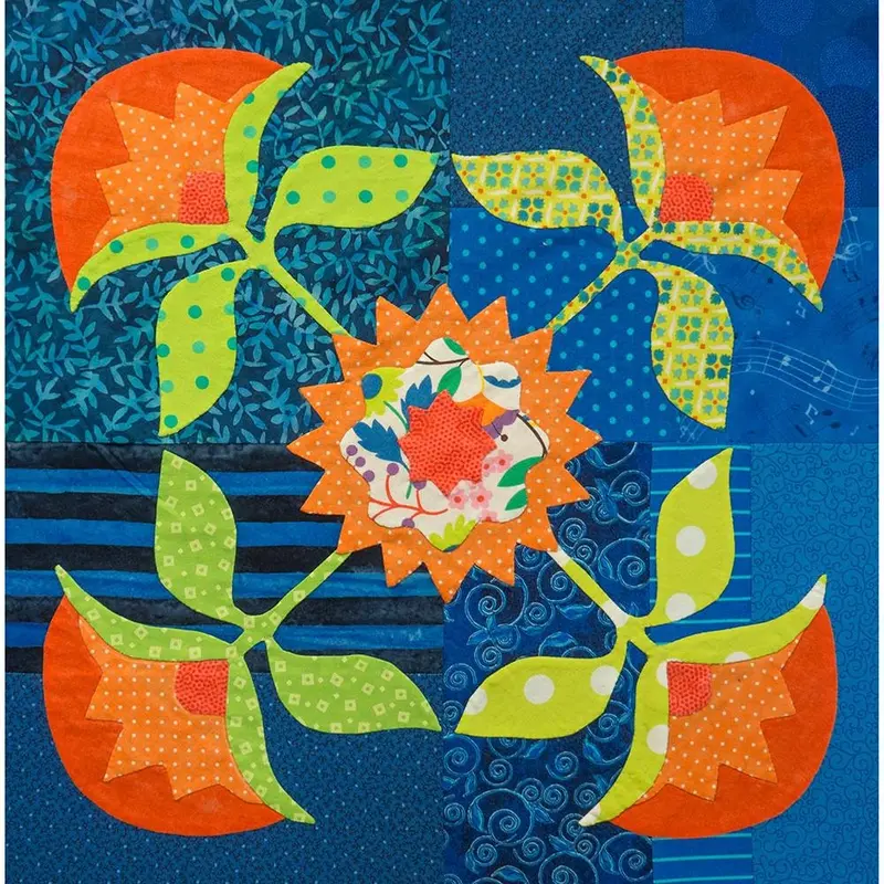 Thru Grandmother’s Window Digital Quilt Pattern – Cactus Blaze (#3)