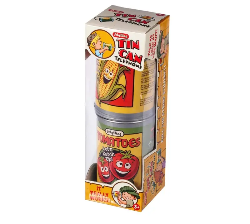 Tin Can Telephone Toy – Classic Communication Fun