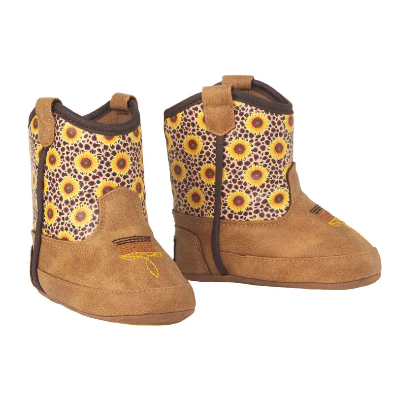 Twister Infant Soft Sole Cowboy Boots – Sunflower Print (Model 4428008)