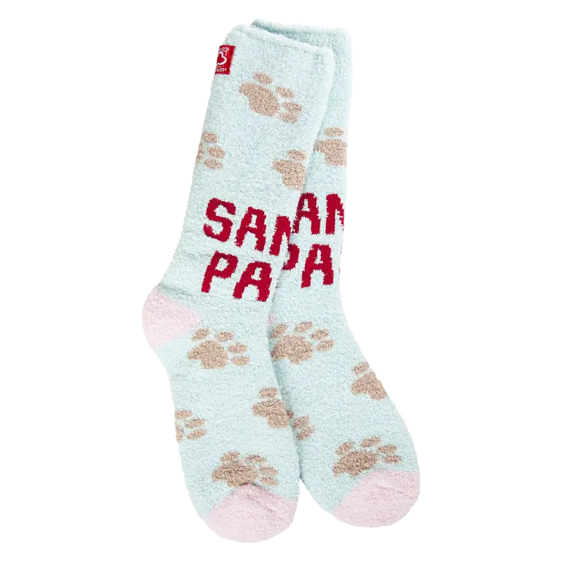 Ultra-Soft Cozy Socks with Santa Paws Design