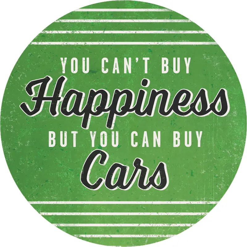 Uplifting Car Coasters – Happiness Quote Design