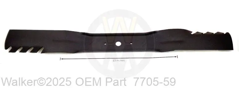 Walker 25-Inch Serrated Left-Hand Mower Blade – Part #7705-59