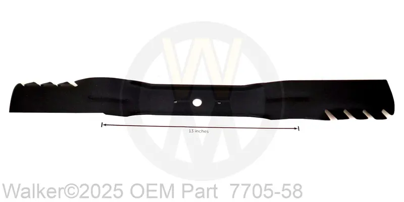 Walker 25-Inch Serrated Right-Hand Mower Blade – Model 7705-58