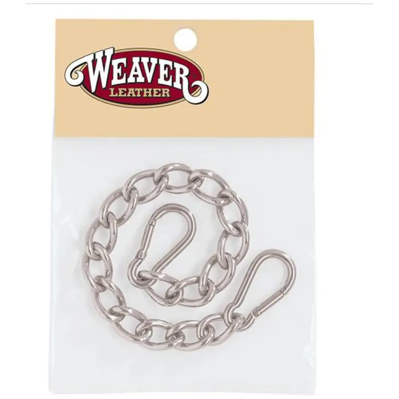 Weaver Stainless Steel Curb Chain – 9.5″ with Safety Snap (77-3145)