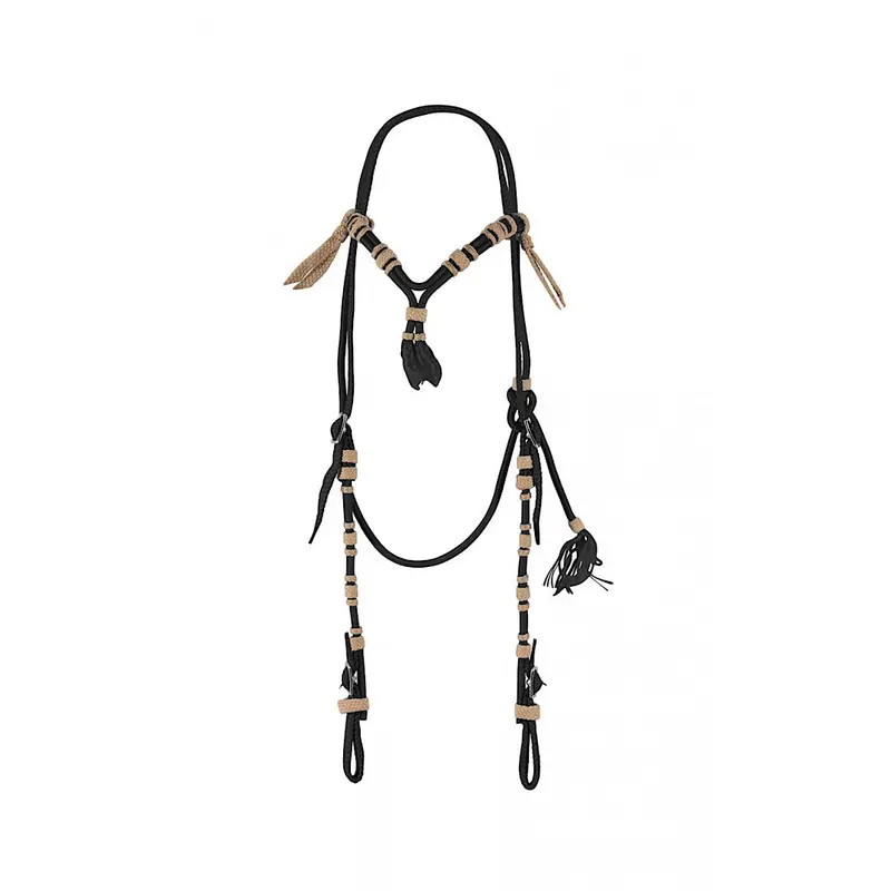 Western Rawhide Black & Tan Vaquero Headstall – Model 202295-26