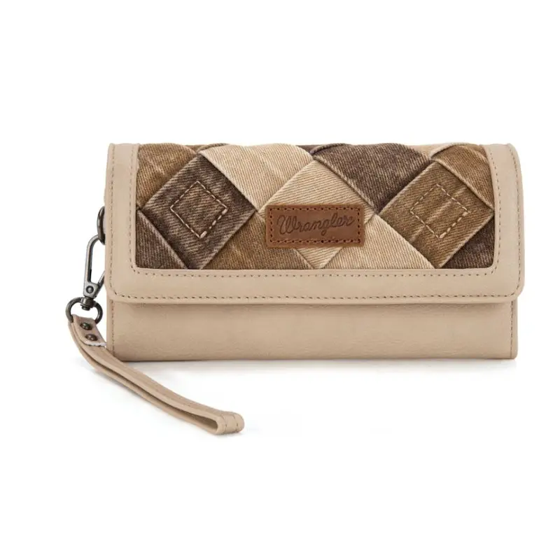 Wrangler Dual-Pattern Wallet – Tan or Black Print Design