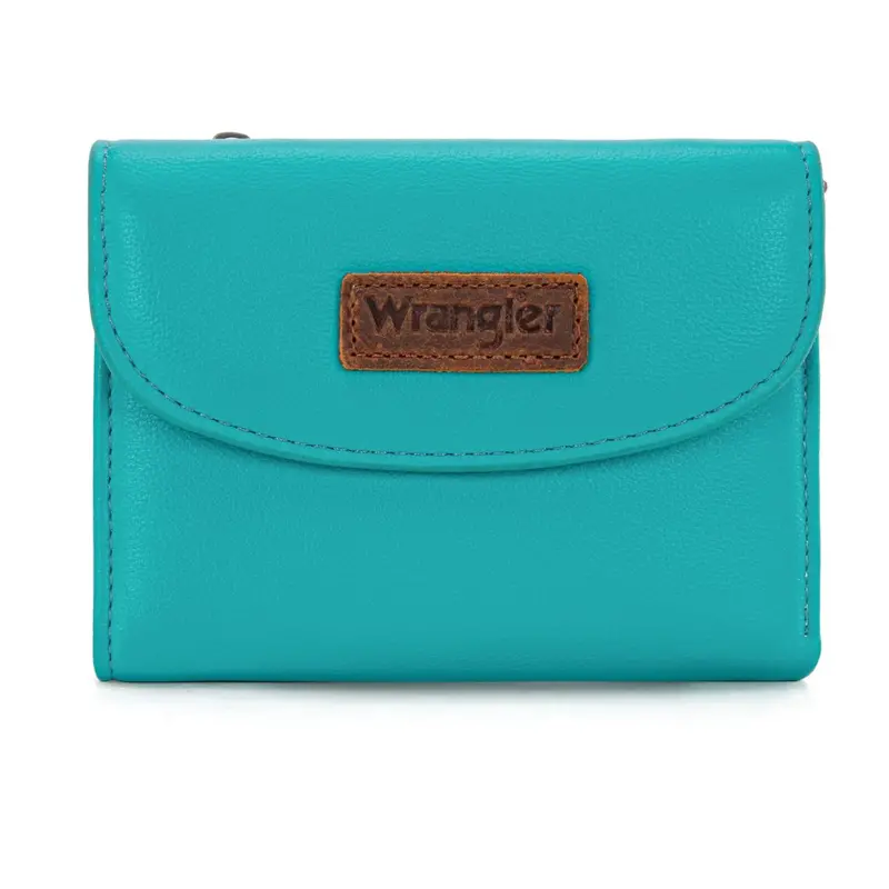 Wrangler Dual-Sided Wallet in Turquoise or Cream