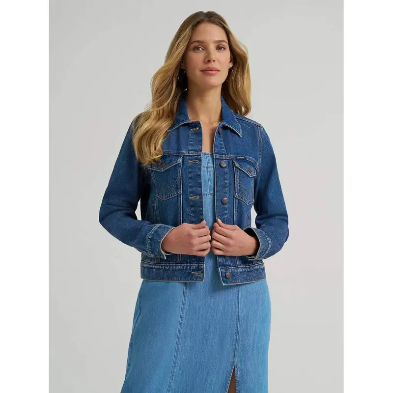 Wrangler Ladies Unlined Western Denim Jean Jacket