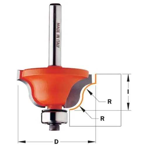Cmt Roman Ogee Router Bit — 1/4" Shank, 5/32" Radius, Carbide-Tipped 1