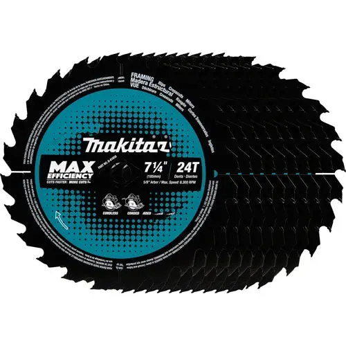 Makita B-61656-10 Pack Of 10: 7-1/4-Inch 24-Tooth Framing Saw Blades 1